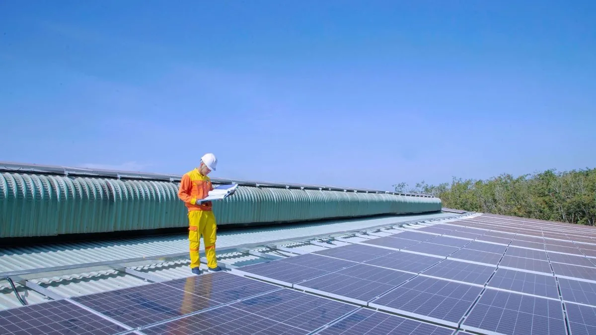 Solaranlage auf einem Stalldach